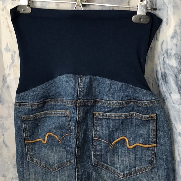 Motherhood Maternity jeans soft smooth stretchy long belly panel Medium 8 short - Picture 5 of 12